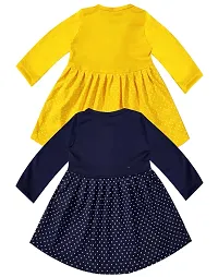 KidzzCart Baby Girl's Pure Cotton Frock Dress Full Sleeves Pack of 2-thumb1