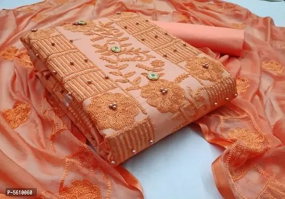 Cotton Embroidery Dress Material Wholesale - SareesWala.com
