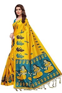 Women's Khadi Silk Saree with Blouse Piece-thumb1