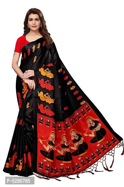 Women's Khadi Silk Saree with Blouse Piece-thumb0