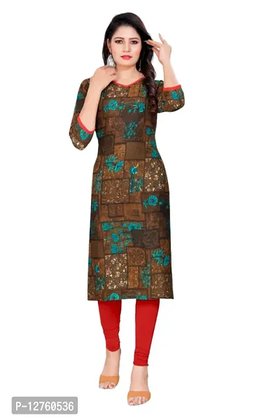 Stylish Straight Printed Viscose Rayon Kurta For Women-thumb0