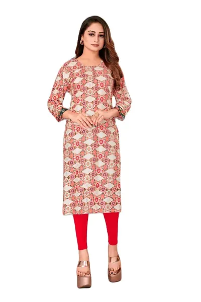 Delany Women's Rayon Square Neck 3/4 Sleeve Latest Short Kurti (HNBG_445827)