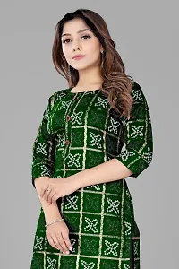 Stylish Straight Black Checked Viscose Rayon Kurta For Women-thumb2