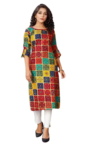 Rayon Stitched Kurta for Women
