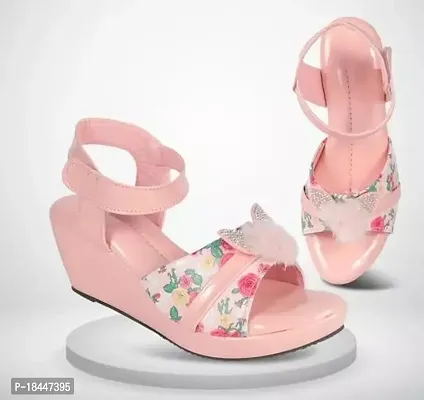 Comfortable Pink Synthetic Sandals For Girls-thumb0