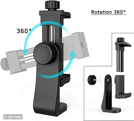 360 Degree Cell Phone Holder with Universal 1/4 Screw Adjustable Clamp Phone Tripod Mount Adapter Compatible with Smartphones  All Types-thumb4