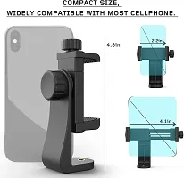 360 Degree Cell Phone Holder with Universal 1/4 Screw Adjustable Clamp Phone Tripod Mount Adapter Compatible with Smartphones  All Types-thumb1