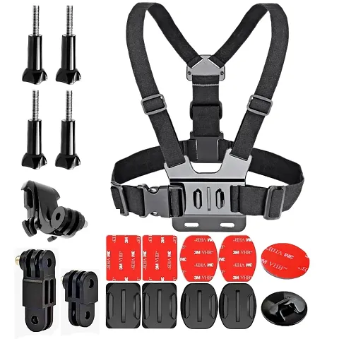 Chest Strap and Helmet mountkit Combo for Gopro Hero, SJCAM, Yi  Other Action Cameras