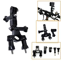 Quikprof Plastic Bike Motorcycle Handlebar Seatpost Pole Mount for Action Camera Hero HD 1 2 3 with Pivot Arms, Black-thumb1