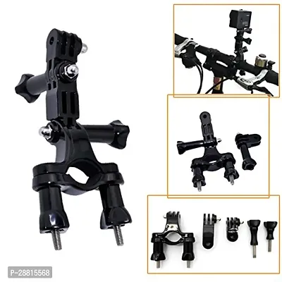 Quikprof Plastic Bike Motorcycle Handlebar Seatpost Pole Mount for Action Camera Hero HD 1 2 3 with Pivot Arms, Black-thumb2