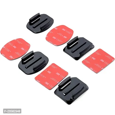 Quikprof Curve Mount with 3M Helmet Adhesive Mount Pad for Action Camera 4X mounts and 4X Tape (8 pcs.)-thumb0