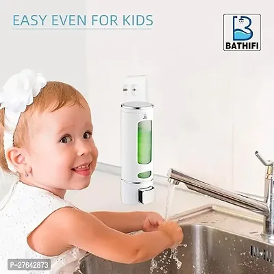 Multi Purpose ABS Plastic Soap Shampoo Sanitizer Conditioner Lotion Gel Dispenser for Bathroom Kitchen 400Ml (3, Capsule White).-thumb2