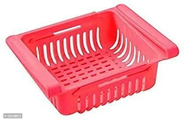 Adjustable Refrigerator Storage Basket Set of 4 Pieces (Multi-Color)-thumb0