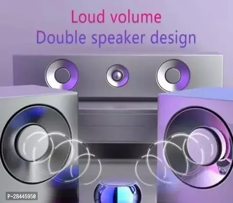 Mini Boost 3D Metal Speaker Magic Loud Sound Effect Mini/Portable/Bluetooth Speaker (Colors May Vary)-thumb0
