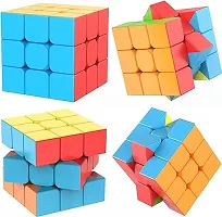 Cube Puzzles 3x3 Stickerless Cube | Beginner Speedcube for Kids  Adults | Magic Speedy Stress Buster Brainstorming Puzzle-thumb1