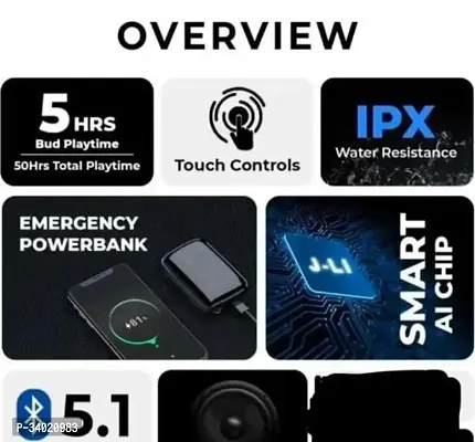 M19 Bluetooth 5.1 Wireless Earbuds Touch Waterproof IP7X LED Digital Display Bluetooth Headset-thumb2