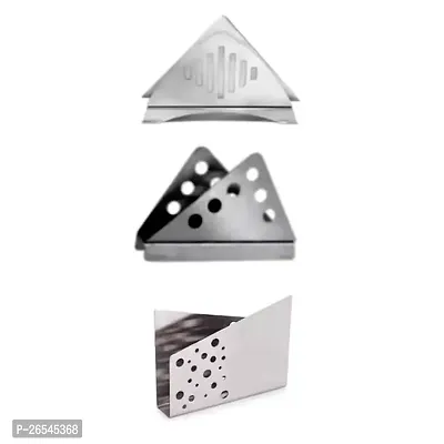 Stylish Stainless Steel Napkin Stand Different Designs Holder Set Of 3