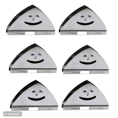 Stylish Stainless Steel Napkin Holder Smile Holder Best Quality Set Of 6