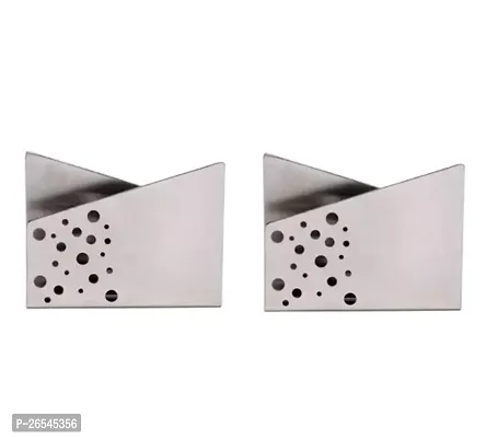 Stylish Stainless Steel Holder Set Of 2 Useful For Office Kitchen Dining Table Holder