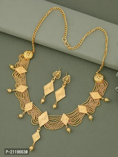 Vita Bella Radiant Elegance Gold-Plated Jewelry Sets with Matching Earrings for Women