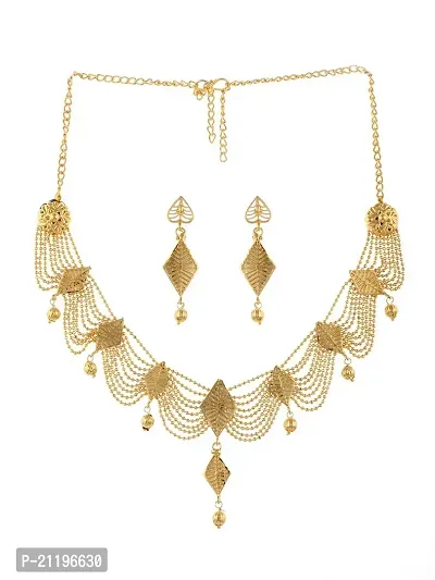 Vita Bella Radiant Elegance Gold-Plated Jewelry Sets with Matching Earrings for Women-thumb3