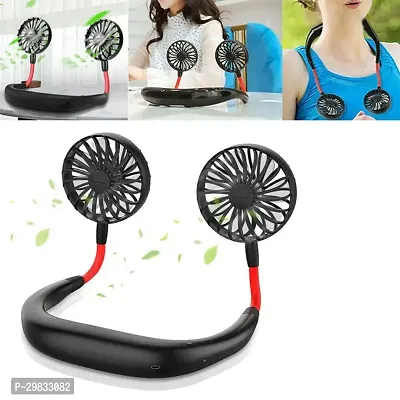 Hand Free Portable Usb Battery Rechargeable Fan-thumb0