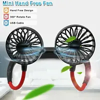 Hand Free Portable Usb Battery Rechargeable Fan-thumb2