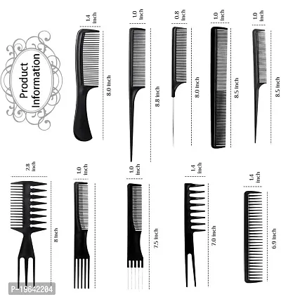 Mini Straightener (Colors May Vary) with 10 Combs Set For Professional Hair Salon Styling (Set of 11)-thumb4