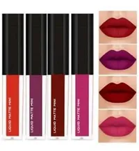 EyeShadow Palette Rose Gold Red Shade, 5in1 Makeup Brush Set, 6in1 Puff, 4in1 Red Liquid Lipstick  Eyeliner 36H-thumb2