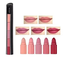 Combo of 5in1 NUD Lipstick with 3in1 Eyeliner Mascara Eyebrow Pencil, Kajal  36Hr Liquid Eyeliner-thumb3