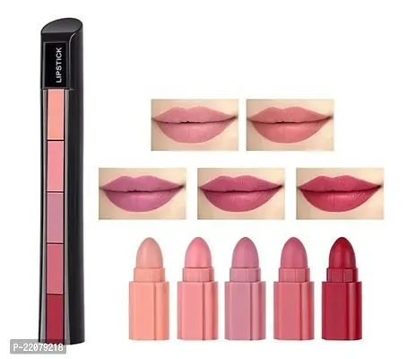 Combo of 5in1 NUD Lipstick with 3in1 Eyeliner Mascara Eyebrow Pencil, Kajal  36Hr Liquid Eyeliner-thumb4