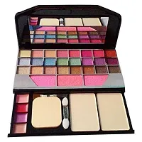 Makeup Kit Eye Shadow Palette 6155, 5 Makeup Brushes with 2 Beauty Blenders-thumb3
