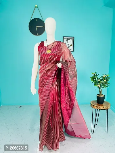 Elegant Maroon Art Silk Saree With Blouse Piece For Women