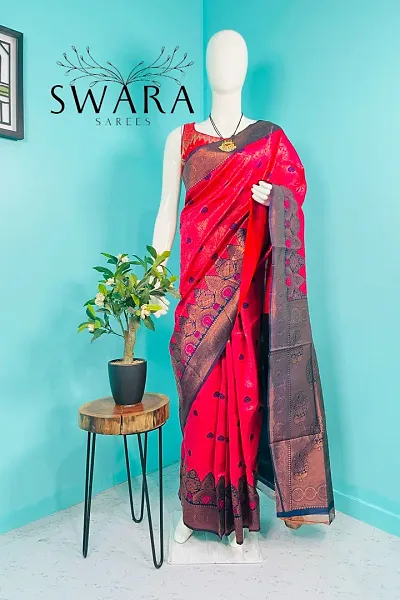 New In Art Silk Saree with Blouse piece 