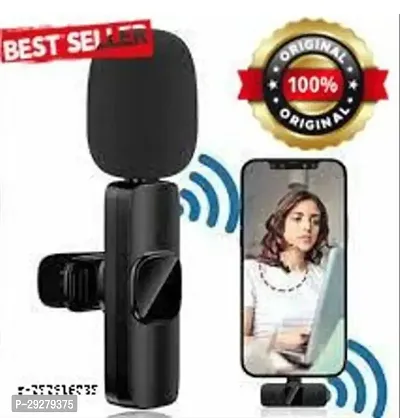 ORIGINAL ( Type C ) K8 Wireless Plug and Play Collar Mic Supported Android | K8 Wireless Mic For YouTube | K8 Wireless Microphone For YouTube-thumb0