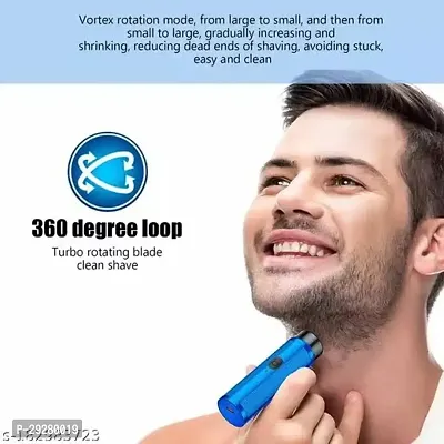 Original Face Mini Hair Remover | Pocket Beard Trimmer | Mini Portable Electric Shaver | Beard Shaver | Beard Trimmer | Face Hair Remover | Mini USB Trimmer | Pain Less Hair Remover ( BLUE )-thumb0