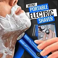 Original Face Mini Hair Remover | Pocket Beard Trimmer | Mini Portable Electric Shaver | Beard Shaver | Beard Trimmer | Face Hair Remover | Mini USB Trimmer | Pain Less Hair Remover ( BLUE )-thumb1