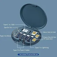 Original Multi USB Charging Adapter Cable Kit, USB C to Lighting Adapter , Conversion Set USB A  Type C to Male Micro/Type C/Lightning, Data Transfer, Card Storage, Tray Eject Pin, Phone Holder-thumb1