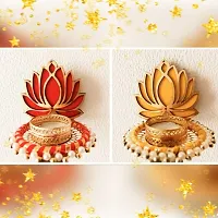 GiftZilla|Handmade tealight Candle Holders|Rangoli Candle Holders|Diwali Decorations|Floral Rangoli Floor Decorations|Diwali diyas|Diwali Lights|Diwali Candles|Set of 2|S148-thumb1