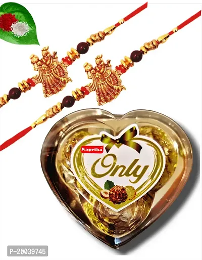 Raksha Bandha Gift For Brother Rakhi Gift For Bhaiya Combo Rakhi Gifts Pack Of 2 Rakhis Rakhi For Brother With Chocolate Gift/H207-thumb0