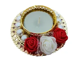 Flowers Tealight Candle Holder Set For Diwali Decoration Christmas And Party Decorations-thumb3