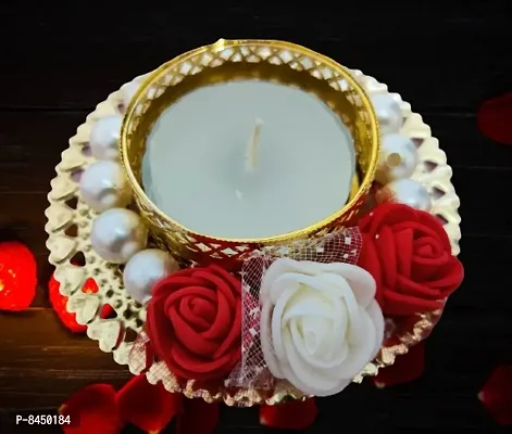 Flowers Tealight Candle Holder Set For Diwali Decoration Christmas And Party Decorations-thumb2