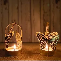Butterfly Tealight Candle Holder Set For Diwali Decoration Christmas And Party Decorations-thumb1