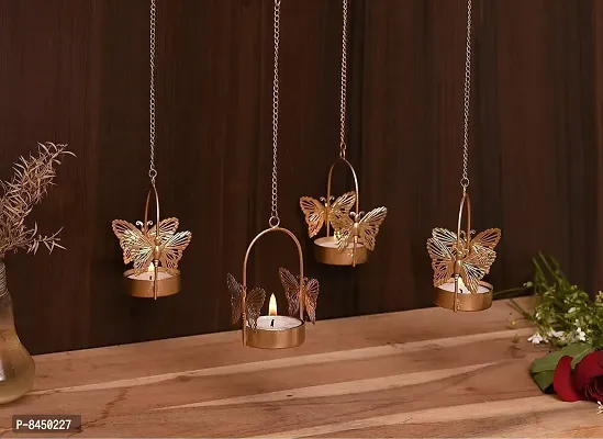Butterfly Tealight Candle Holder Set For Diwali Decoration Christmas And Party Decorations-thumb0