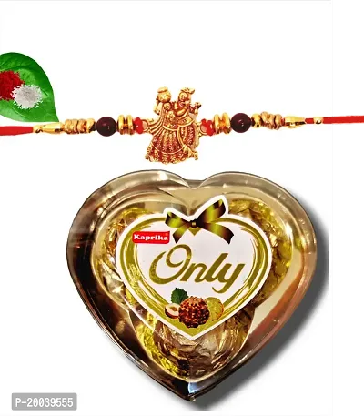 Rakhi For Brother Best Gift For Brother On Rakha Bandha Chocolate Rakhi Combo With Roliand Chawal Rakhi For Brother With Chocolate Gift/H45