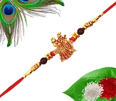 TGB||Radha Ji and shree Krishna Designer Rakhi |Set of 4| Roli Tilak Pack | Rakhi For Brother|Designer Rakhi |Rakhi for bhai/Bhaiya|Sleek Rakhi for Brother-thumb1