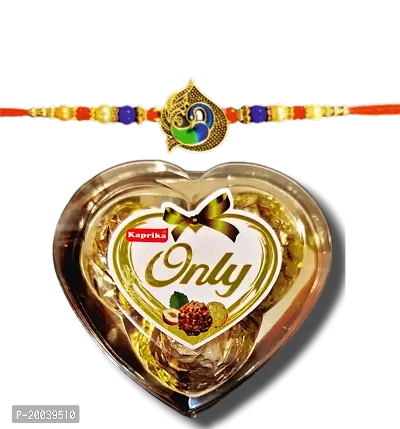 Rakhi For Brother Combo Set Of 1 Rakhi With Chocolates Roli And Rice Rakhi Special Gift Rakhi For Brother With Chocolate Gift/H8-thumb0