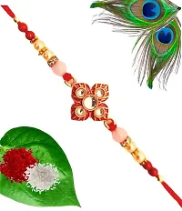 TGB||Flower Designer Rakhi |Set of 4| Roli Tilak Pack | Rakhi For Brother|Designer Rakhi |Rakhi for bhai/Bhaiya|Rakhi Combo Pack-thumb1