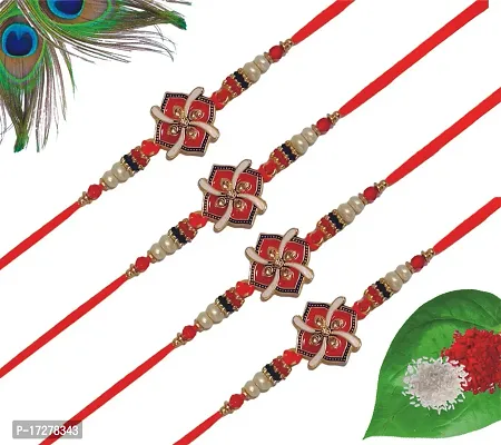 Stylish Rakhi for Brother for Rakshabandan Pack of 4-thumb0