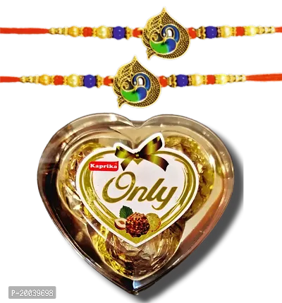 Rakhi Set Of 2 Piece Rakhi Theme Chocolates For Bhai Pack Of 2 Rakhis Rakhi For Brother With Chocolate Gift/H165-thumb0